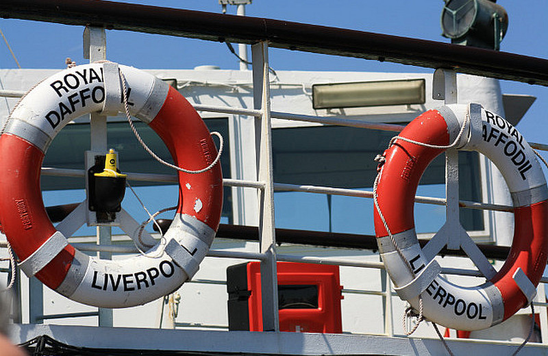 Lifebelts in order aboard the Royal Daffodil