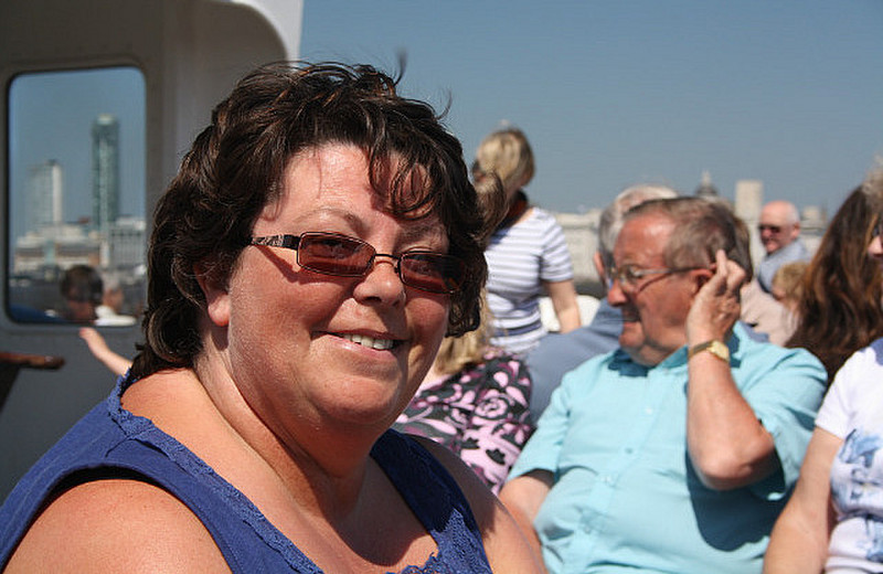 Roisin enjoying the Mersey cruise