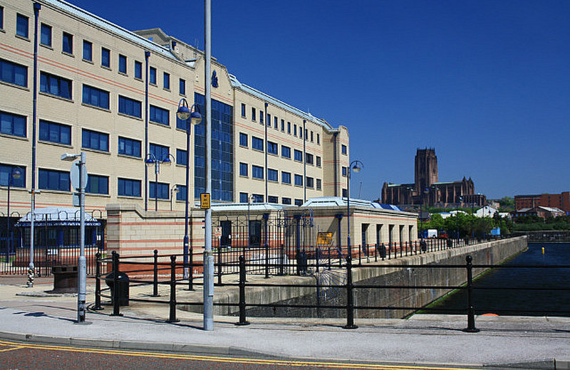 The South wing of Queens Dock, Liverpool