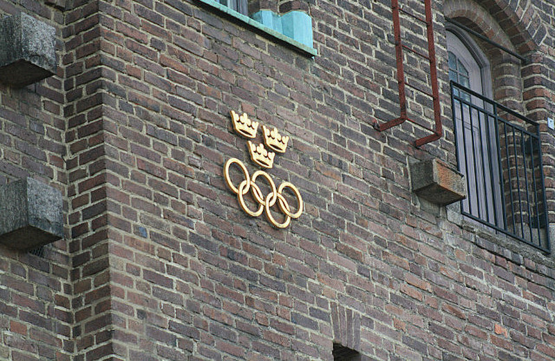The unmistakeable Olympic logo, Stockholm