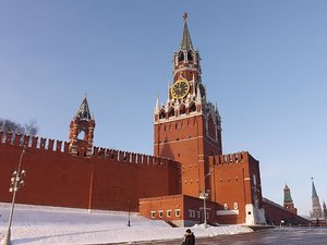 The red bricked walled of the Kremlin