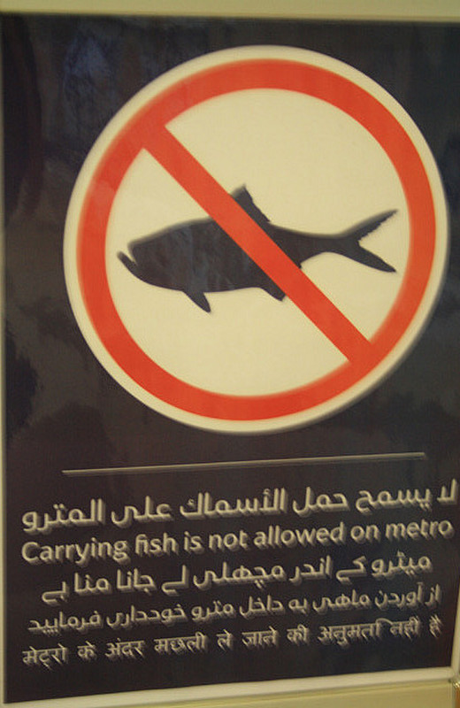 No fishing on the Dubai Metro??