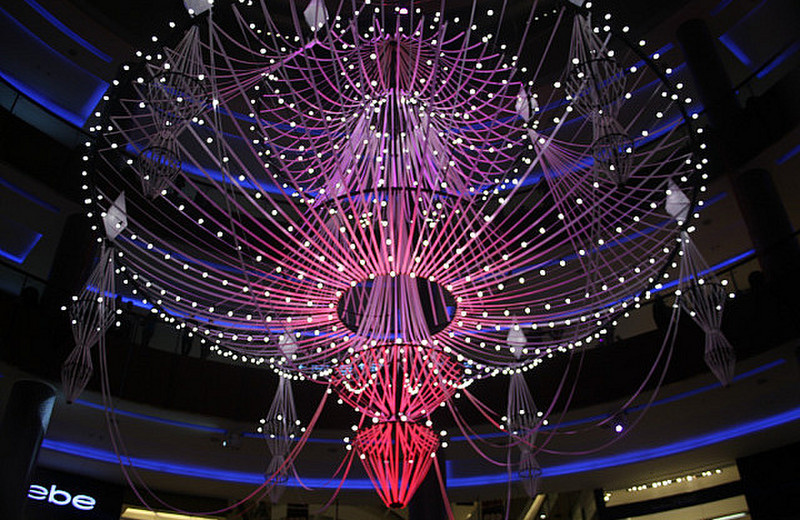 The centre piece in the atrium of the Dubai Mall