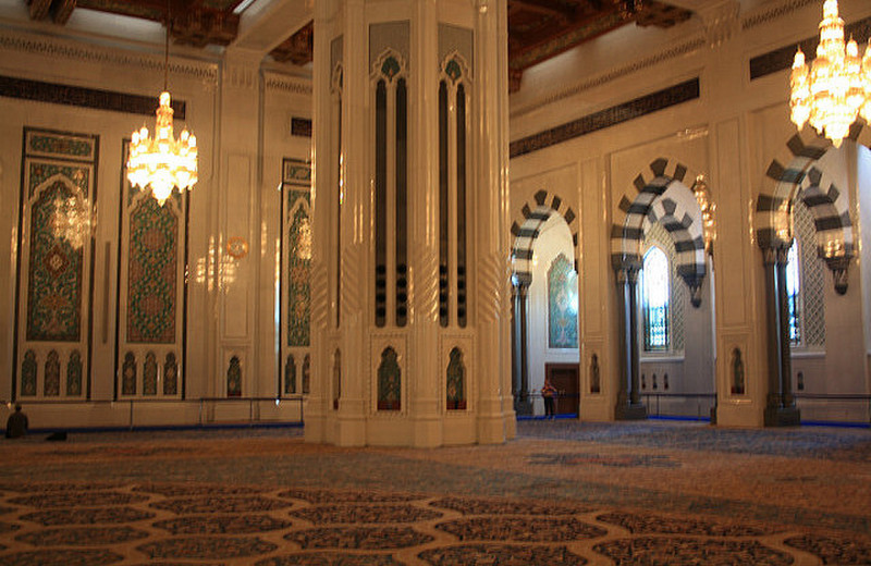 The main prayer hall, Grand Mosque, Muscat