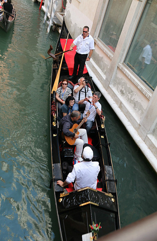 Serenaded on a gondola