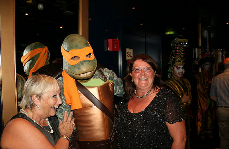 Roisin with a Ninja Turtle - but which one?