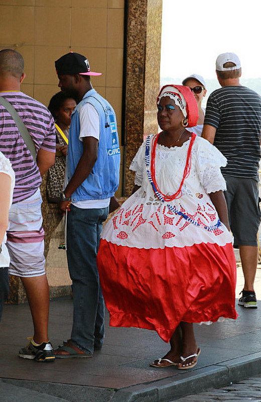 A colourful lady in traditional dress, Salvador