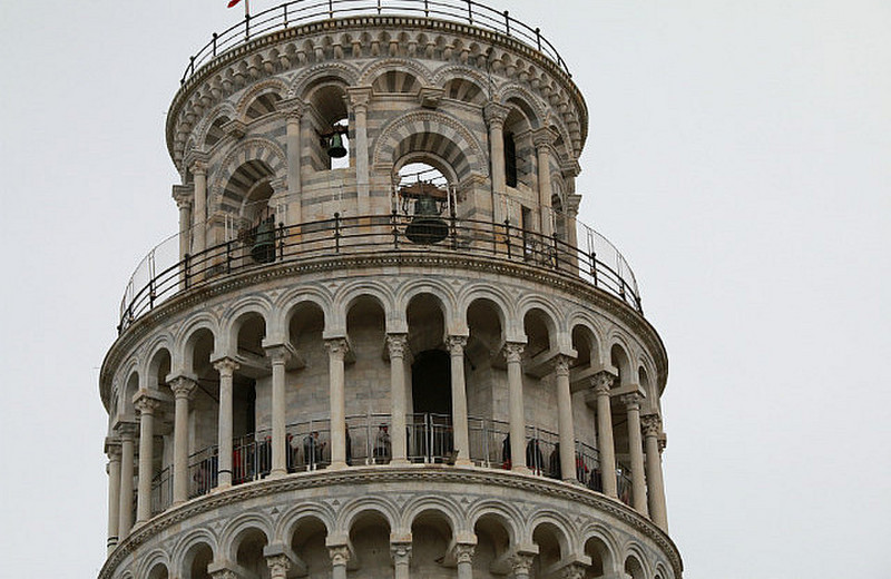 the top observation deck of the Leaning Tower