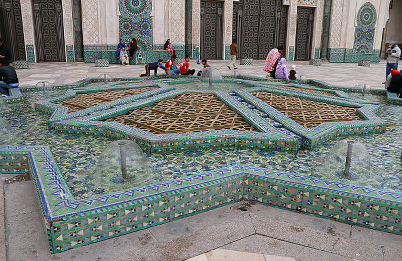 The water feature at Hassan II mosque