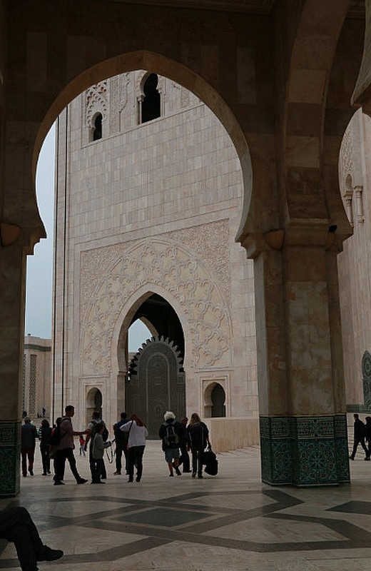 One of the many ornate arches at Hassan II mosque