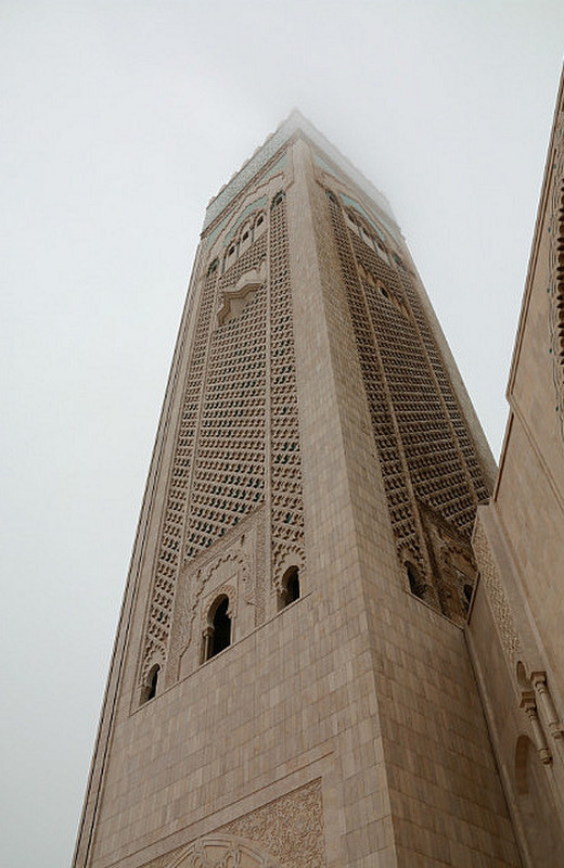 The 220m minaret at Hassan II mosque