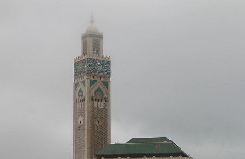 The Hassan II mosque minaret