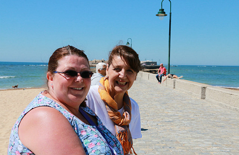 Roisin and Amelia in a sunny Cadiz