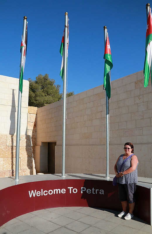 Roisin at the entrance to Petra