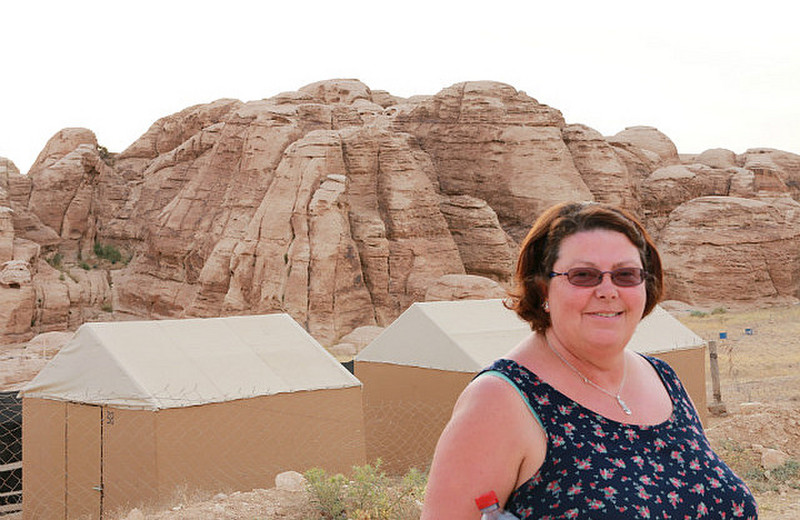 Roisin atop the Bedouin camp