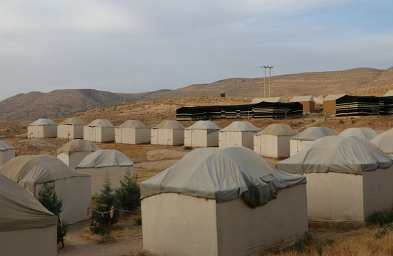 The tents within the Bedouin camp