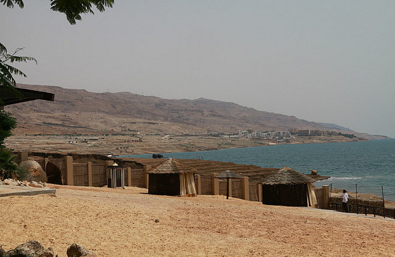 The view, south from the Dead Sea beach