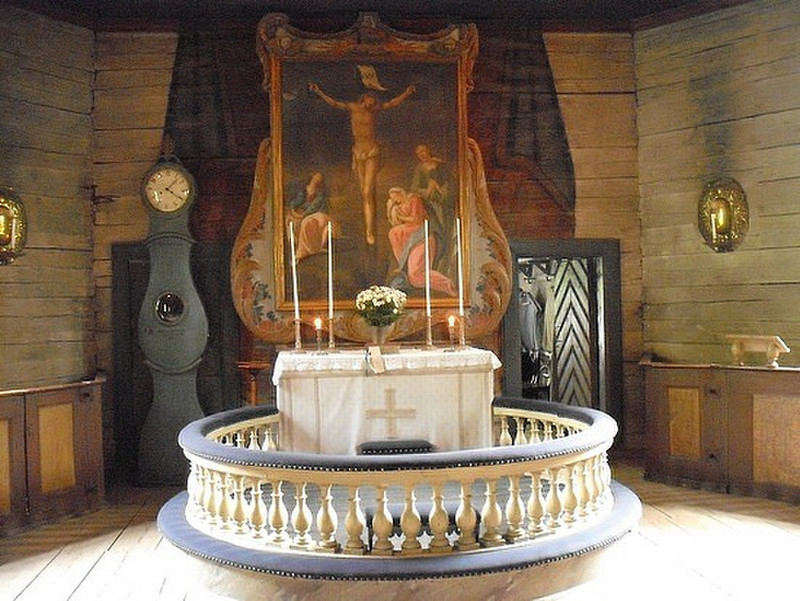 Interior of the church in Skansen