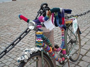 A Swedish bicycle with knitted fittings!