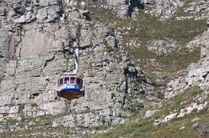 The cable cars of Table Mountain