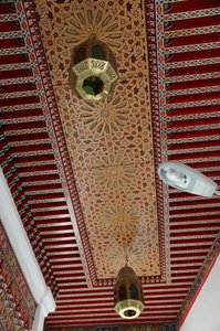 The ornate mosque awning