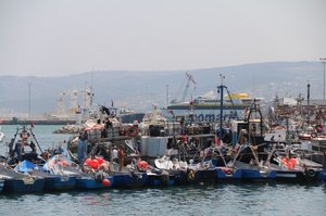 A cluster od boats in Tangier marina