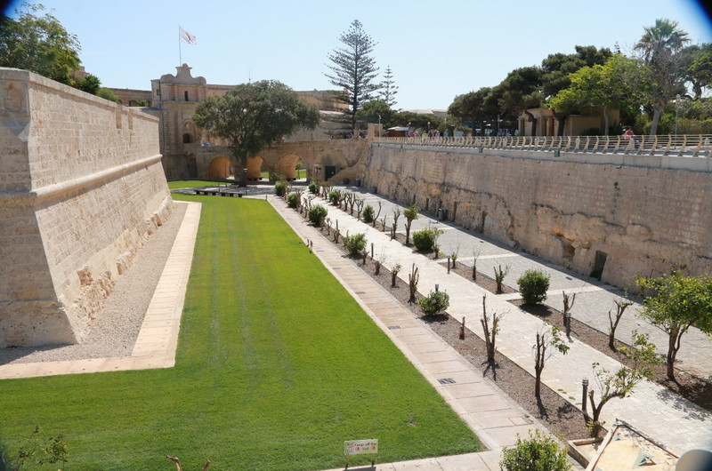 The moat around the Mdina, Malta