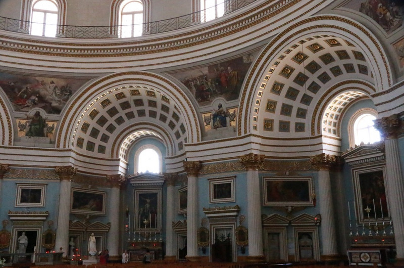 Inside Mosta Cathedral