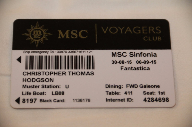 New look MSC Cruise Card