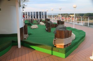 Part of the mini Golf Course on MSC Sinfonia