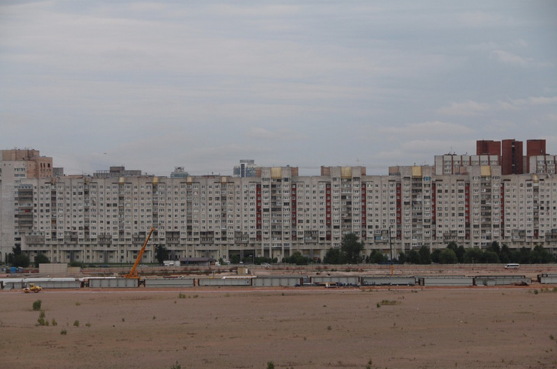 The Old communist style apartments in St Peterburg