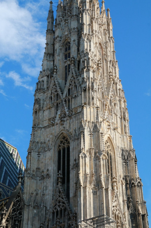 The steeple of St Stephan&#39;s cathedral
