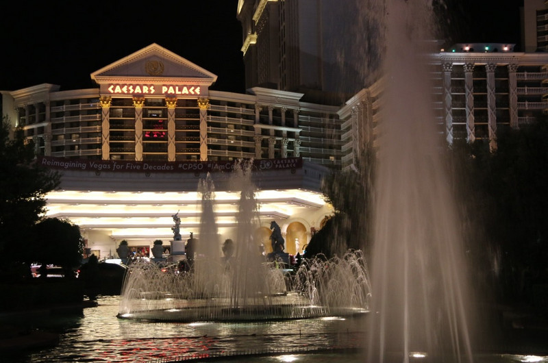 The water feature of Caesars Palace