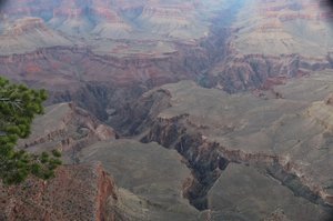 Dusk is nearing the Grand Canyon
