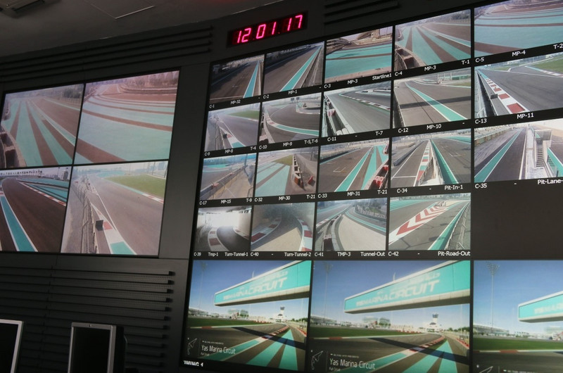 The control room at Yas circuit