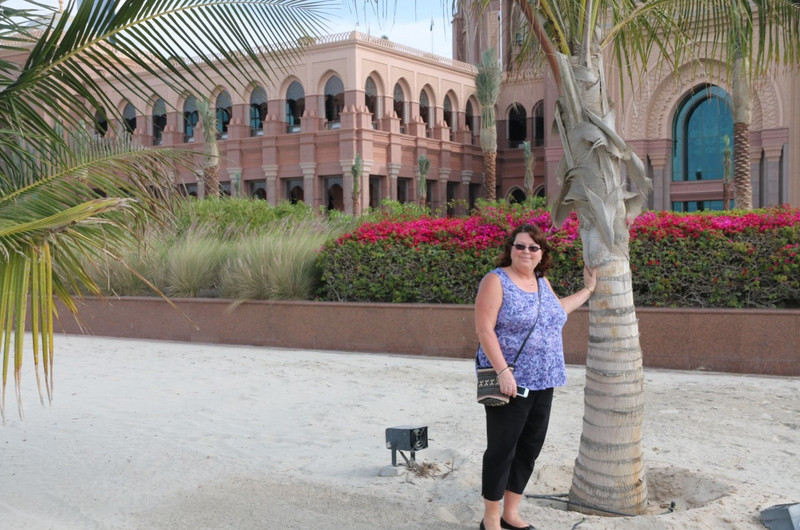 Roisin posing on the Emirate&#39;s Palace beach