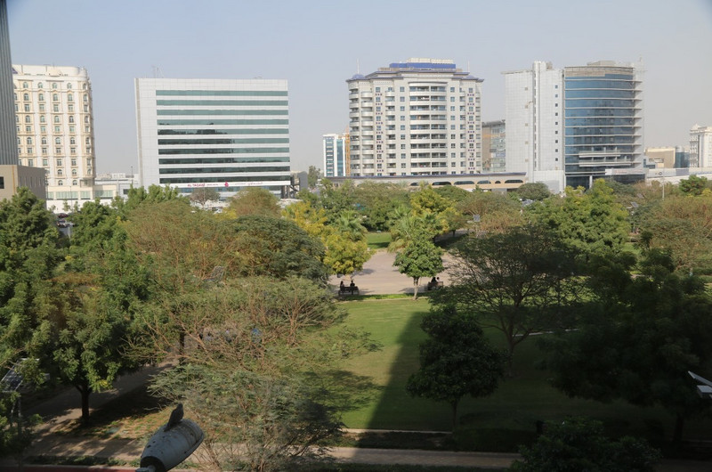 The green of Dubai from the IBIS, Diera City