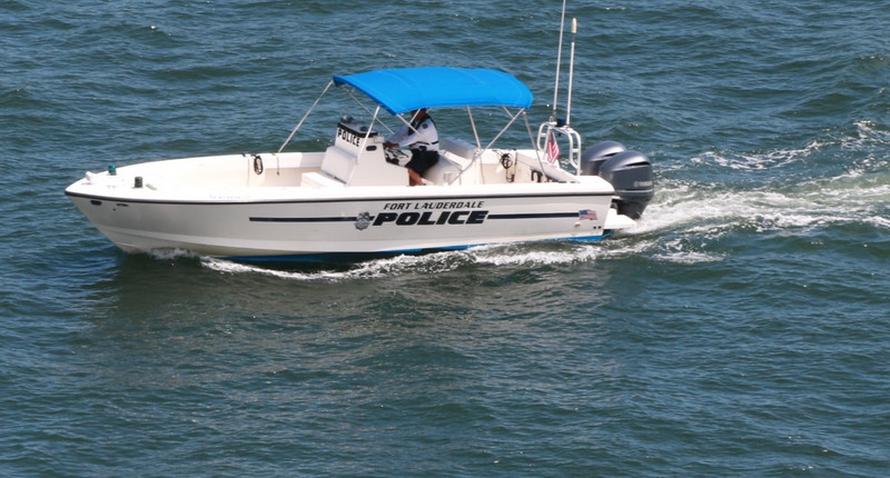 A police boat on patrol - Ft Lauderdale