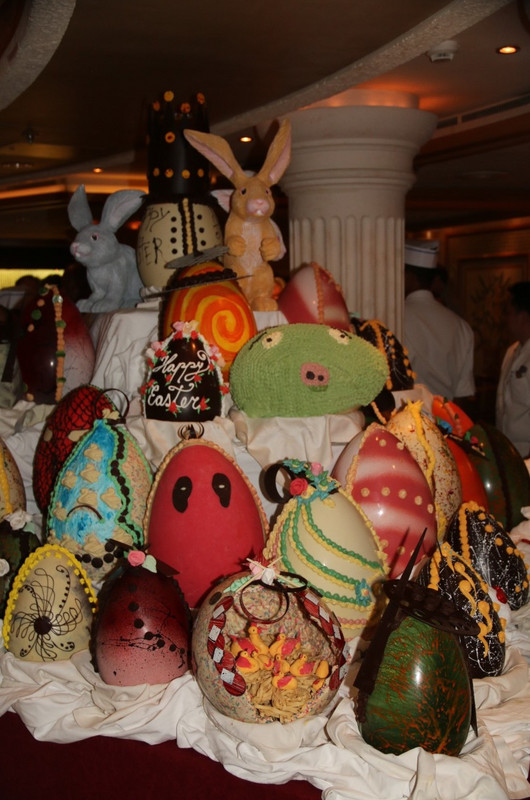 Easter display aboard the Crown Princess