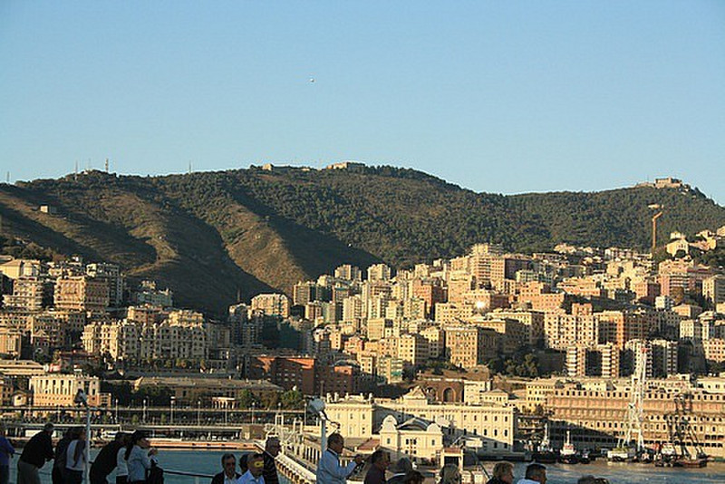 The hills overlooking Genoa