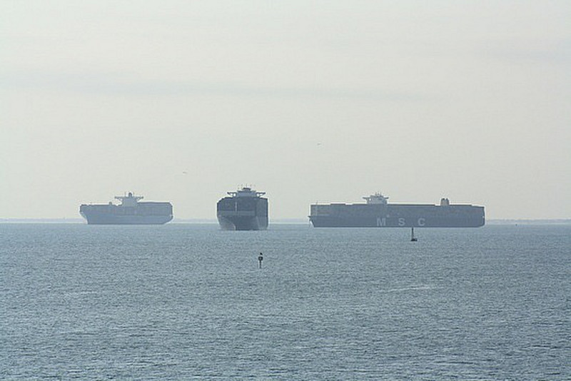 Jockeying for position - the Suez Canal convoy