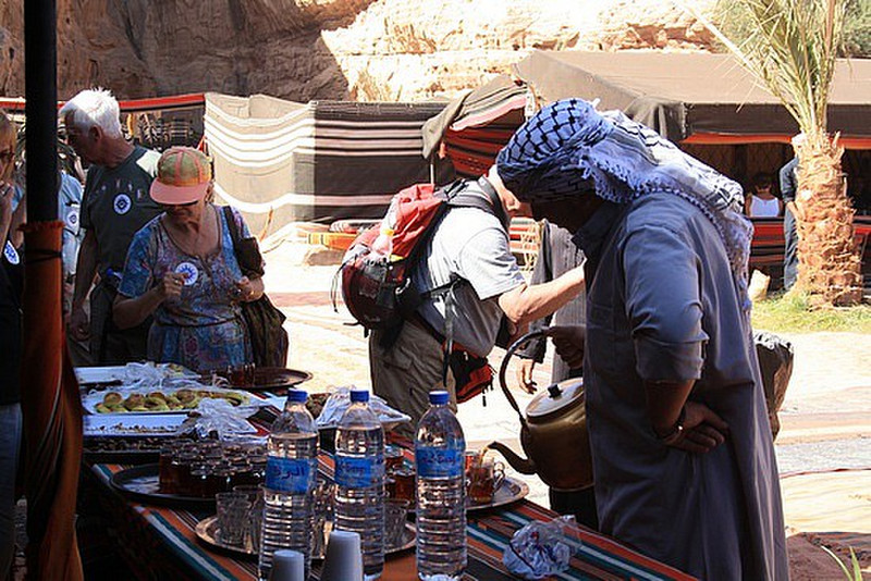 Tea stop in Wadi Rhum