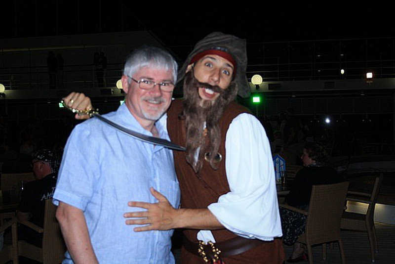 Chris with bearded pirate