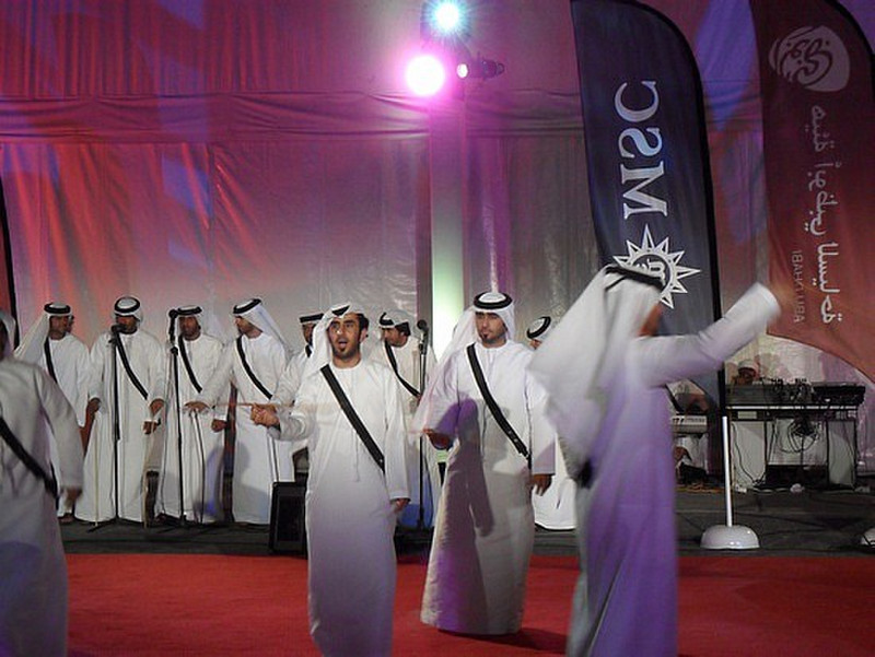 The welcome party in Abu Dhabi