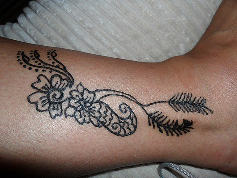 A henna tattoo. Fine artwork.
