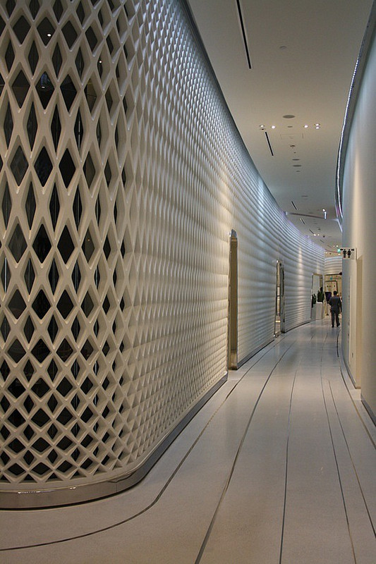 The inside of the Yas hotel.