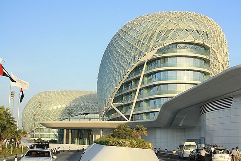 The Yas hotel from the outside