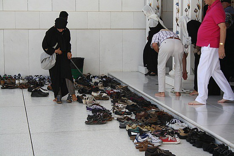Shoes a plenty, the Grand mosque, AD