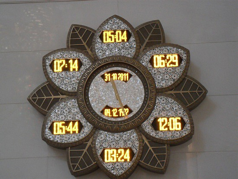Prayer times at the grand mosque