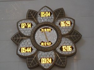 Prayer times at the grand mosque